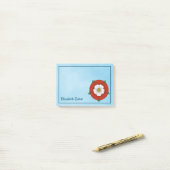 Tudor-Rose Post-it Klebezettel (Auf Schreibtisch)