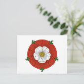 Tudor Rose Postkarte (Stehend Vorderseite)