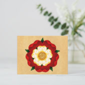 Tudor Rose Postkarte (Stehend Vorderseite)