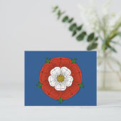 Tudor Rose Postkarte (Stehend Vorderseite)