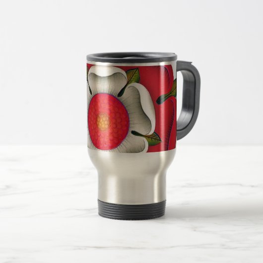 Tudor Rose Reisebecher (VorderseiteRechts)