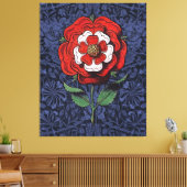 Tudor Rose Rot und Weiß Leinwanddruck (Insitu (Wohnzimmer))