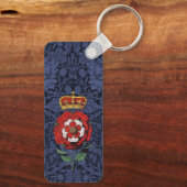 Tudor Rose Rot und Weiß Schlüsselanhänger (Rückseite)