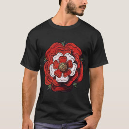 Tudor Rose Rot und Weiß T-Shirt