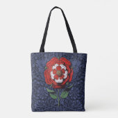 Tudor Rose Rot und Weiß Tasche (Rückseite)