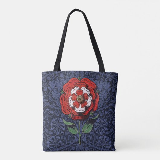 Tudor Rose Rot und Weiß Tasche (Rückseite)