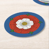 Tudor Rose Runder Pappuntersetzer (Angewinkelt)