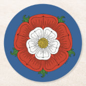 Tudor Rose Runder Pappuntersetzer (Vorderseite)