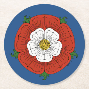 Tudor Rose Runder Pappuntersetzer