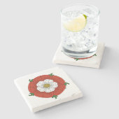 Tudor Rose Steinuntersetzer (Seitenansicht)