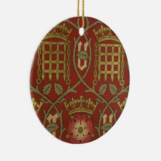 "Tudor Rose", Wiedergabetapete entwarf durch S Keramik Ornament (Rechts)