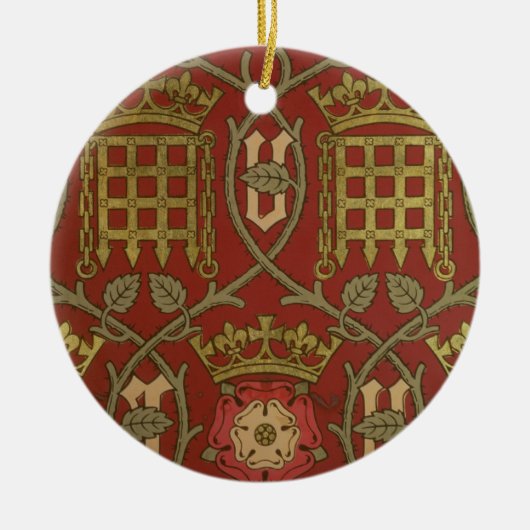 "Tudor Rose", Wiedergabetapete entwarf durch S Keramik Ornament (Vorne)