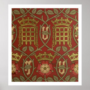"Tudor Rose", Wiedergabetapete entwarf durch S Poster
