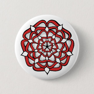 Tudor Rosemandala-Rot Button