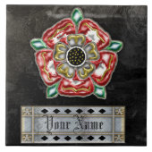 tudor Rosen-Familiengewohnheit Fliese (Vorderseite)