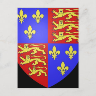 TUDOR-WAPPEN KÖNIG HEINRICH VIII. POSTKARTE