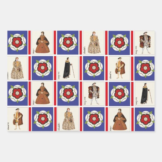 Tudor Wrapping Paper Geschenkpapier Set (Vorderseite 3)