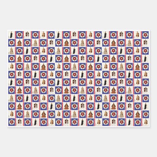 Tudor Wrapping Paper Geschenkpapier Set (Vorderseite)