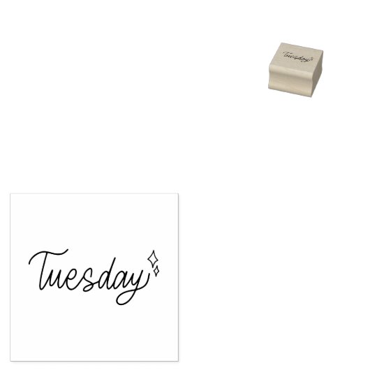 Tuesday Weekday Journal Design Gummistempel (Stempel)