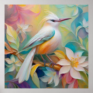 Tufed Golden Rumped Fantasy Bird Poster