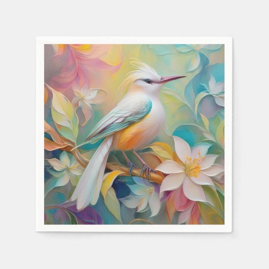 Tufed Golden Rumped Fantasy Bird Serviette (Vorderseite)
