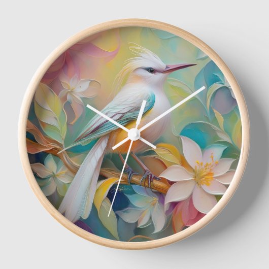 Tufed Golden Rumped Fantasy Bird Uhr (Vorderseite)