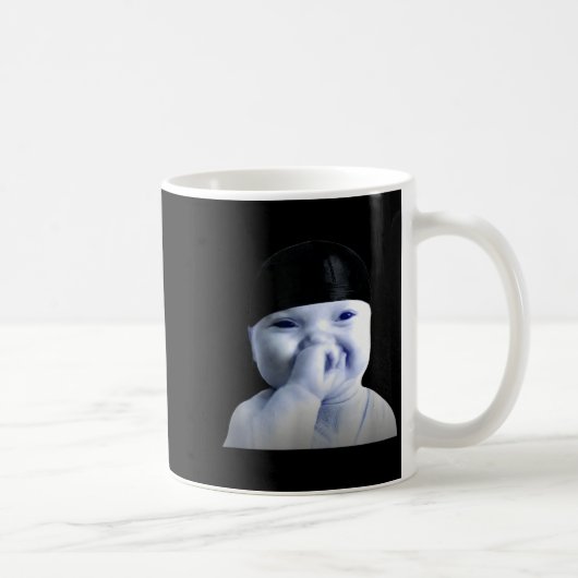 Tuff Ai Niche Baby Holding Laugh Meme In Durag Kaffeetasse (Rechts)