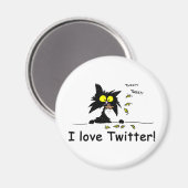 Tuff Kitty Lieben Twitter Magnet (Vorderseite/Rückseite)
