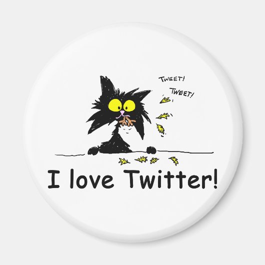 Tuff Kitty Lieben Twitter Magnet (Vorne)