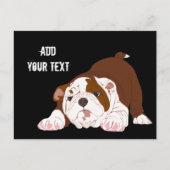 Tuff Pup Playful Bulldog Puppy Postkarte (Vorderseite)