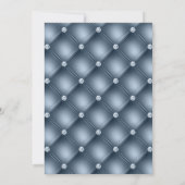 Tufted Diamonds Dusty Blue Muslim Wedding Einladung (Rückseite)