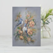 Tufted Titmice Einladung (Stehend Vorderseite)