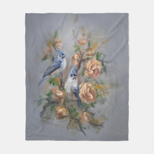 Tufted Titmice Fleecedecke (Vorderseite)