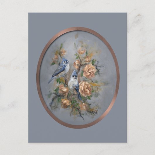 Tufted Titmice Postkarte (Vorderseite)