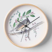 Tufted Titmouse Bird Zuhause Décor Uhr (Vorderseite)