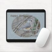 Tufted Titmouse Werted Mitarbeiter Geburtstag Mousepad (Mit Mouse)