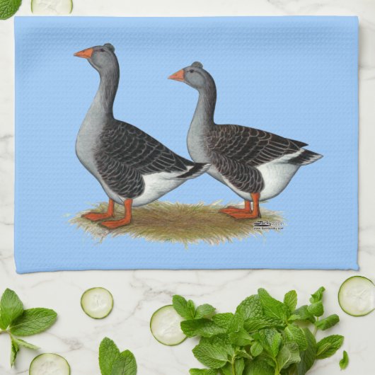 Tufted Toulouse Geese Handtuch (Gefaltet)