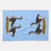 Tufted Toulouse Geese Handtuch (Horizontal)