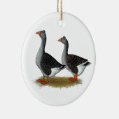 Tufted Toulouse Geese Keramik Ornament (Rechts)