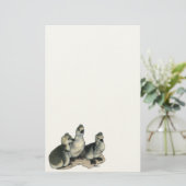 Tufted Toulouse Goslings Briefpapier (Stehend Vorderseite)