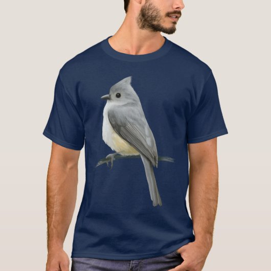 Tufteditmouse Bird witzig T-Shirt (Vorderseite)