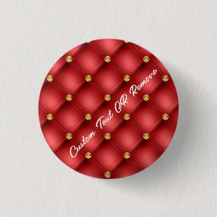 Tufthaste für Red Gold Edelstein mit benutzerdefin Button