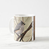 Tuftige Titmaus-Tasse von BirdingCollectibles Kaffeetasse (Vorderseite Links)