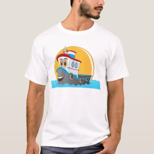 Tug-Boot-Cartoon T-Shirt