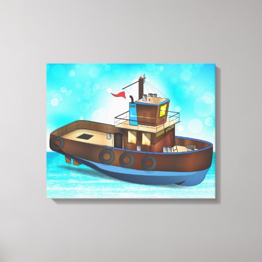Tug-Boot Leinwanddruck (Vorderseite)