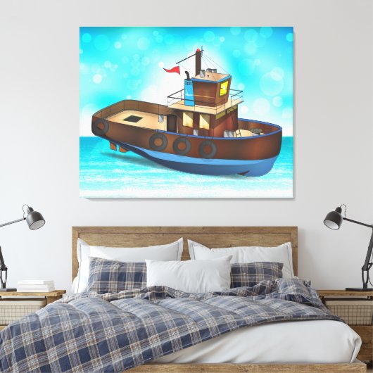 Tug-Boot Leinwanddruck (Insitu (Schlafzimmer))