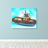 Tug-Boot Leinwanddruck (Insitu (Holzboden))