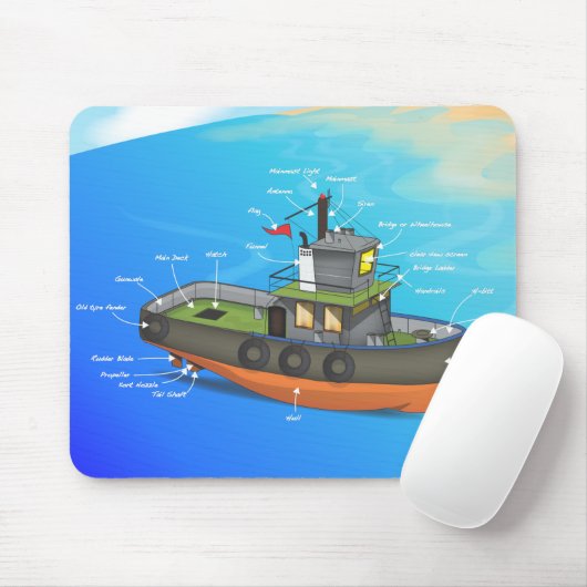 Tug-Boot Mousepad (Mit Mouse)