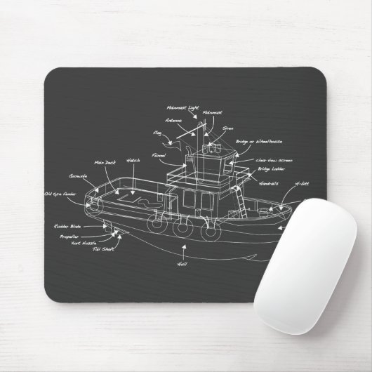 Tug-Boot Mousepad (Mit Mouse)