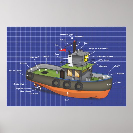 Tug-Boot Poster (Vorne)